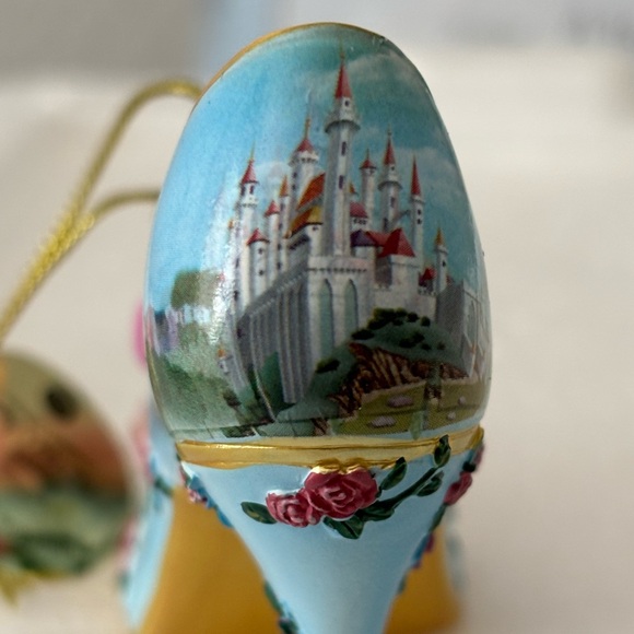 Bradford Exchange Disney Once Upon a Slipper Ornaments Sleeping Beauty and Ariel - Picture 7 of 15